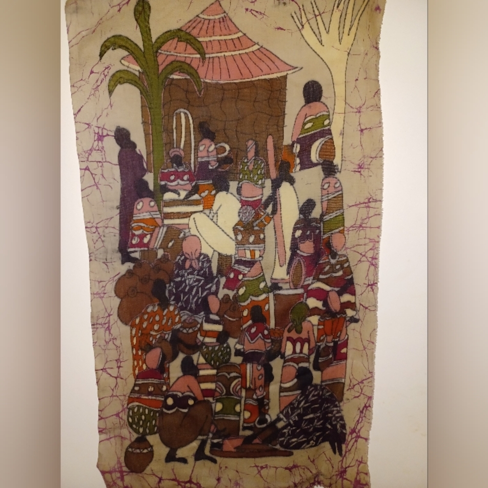 NWOT Colorful Tribal Art Wall Hanging